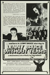 6m0368 LOT OF 12 FORMERLY TRI-FOLDED SINGLE-SIDED 27X41 LENNY BRUCE WITHOUT TEARS ONE-SHEETS 1975