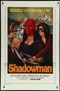 6m0261 LOT OF 19 FORMERLY TRI-FOLDED SINGLE-SIDED 27X41 SHADOWMAN ONE-SHEETS 1974 Gert Froebe!