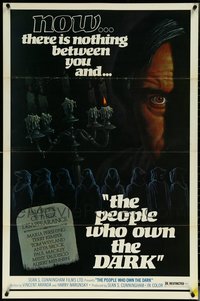 6m0387 LOT OF 11 FORMERLY TRI-FOLDED SINGLE-SIDED 27X41 PEOPLE WHO OWN THE DARK ONE-SHEETS 1976