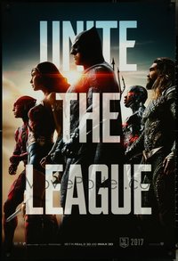 6m0438 LOT OF 8 UNFOLDED DOUBLE-SIDED JUSTICE LEAGUE TEASER ONE-SHEETS 2017 DC superheroes!