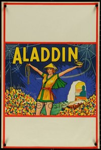 6m0113 LOT OF 8 UNFOLDED ALADDIN ENGLISH STAGE PLAY DOUBLE CROWNS 1930s cool art of female lead!