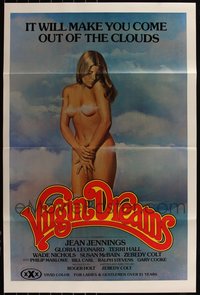 6m0396 LOT OF 10 FORMERLY TRI-FOLDED SINGLE-SIDED VIRGIN DREAMS ONE-SHEETS 1977 sexy art!