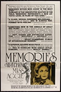 6m0334 LOT OF 14 FORMERLY TRI-FOLDED SINGLE-SIDED MEMORIES WITHIN MISS AGGIE ONE-SHEETS 1974