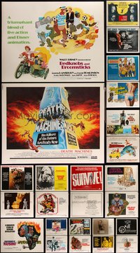 6m0652 LOT OF 25 UNFOLDED 1970S HALF-SHEETS 1970s great images from a variety of different movies!
