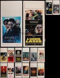 6m0636 LOT OF 20 FORMERLY FOLDED HORROR/SCI-FI ITALIAN LOCANDINAS 1970s-1990s cool movie images!
