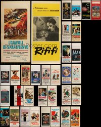 6m0622 LOT OF 33 FORMERLY FOLDED ITALIAN LOCANDINAS 1960s-1990s a variety of movie images!