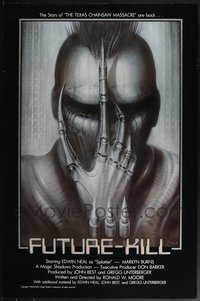 6m0564 LOT OF 3 UNFOLDED SINGLE-SIDED 27X41 FUTURE-KILL ONE-SHEETS 1985 great H.R. Giger art!