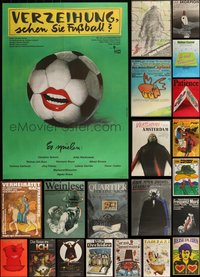 6m0074 LOT OF 26 MOSTLY FORMERLY FOLDED EAST GERMAN A1 POSTERS 1970s-1990s cool movie images!