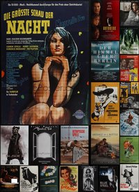 6m0094 LOT OF 26 MOSTLY UNFOLDED GERMAN POSTERS 1950s-2000s a variety of cool movie images!