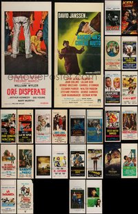 6m0625 LOT OF 30 FORMERLY FOLDED ITALIAN LOCANDINAS 1960s-2000s a variety of cool movie images!