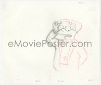 6p0243 SIMPSONS animation art 2000s cartoon pencil drawing of Mr. Smithers hiding something!