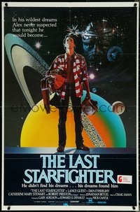 6p0454 LAST STARFIGHTER Aust 1sh 1984 Catherine Mary Stewart & Guest as video game pilot, rare!