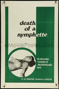 6p0971 DEATH OF A NYMPHETTE 1sh 1967 insatiable passions of uncontrollable hate, wild image!