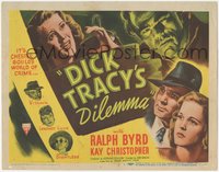 6p0563 DICK TRACY'S DILEMMA TC 1947 cool art of Ralph Byrd vs The Claw, Sightless & Vitamin!
