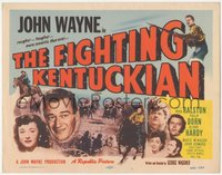 6p0565 FIGHTING KENTUCKIAN TC R1955 rougher, tougher & more romantic John Wayne + Oliver Hardy!