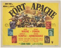 6p0567 FORT APACHE TC 1948 John Ford, John Wayne, Henry Fonda, Shirley Temple, plus cool art!