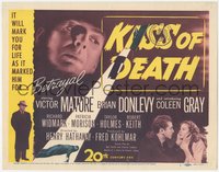 6p0578 KISS OF DEATH TC 1947 Henry Hathaway, Richard Widmark, Victor Mature, film noir classic!
