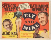 6p0592 PAT & MIKE TC 1952 Katharine Hepburn, Spencer Tracy, Aldo Ray, directed by George Cukor!