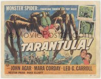 6p0599 TARANTULA TC 1955 Jack Arnold, Reynold Brown art of town running from 100 ft spider monster!