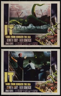 6p0840 IT CAME FROM BENEATH THE SEA 7 LCs 1955 Ray Harryhausen, cool special effects monster images!