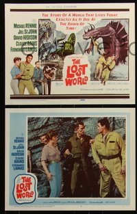 6p0794 LOST WORLD 8 LCs 1960 Michael Rennie battles dinosaurs in the Amazon Jungle!
