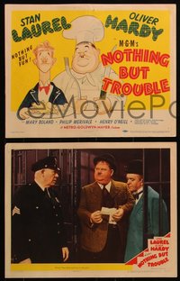 6p0802 NOTHING BUT TROUBLE 8 LCs 1945 Stan Laurel & Oliver Hardy, Merivale, Mary Boland & O'Neill!