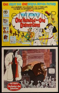 6p0805 ONE HUNDRED & ONE DALMATIANS 8 LCs 1961 classic Walt Disney canine cartoon, complete set!