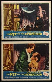 6p0810 PIT & THE PENDULUM 8 LCs 1961 Vincent Price, Steele, Edgar Allan Poe's greatest terror tale!