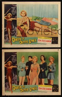 6p0812 QUEEN OF OUTER SPACE 8 LCs 1958 great images of sexy Zsa Zsa Gabor & beauties of planet Venus!
