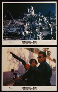 6p0826 TERMINATOR 2 8 LCs 1991 Arnold Schwarzenegger, Linda Hamilton, Furlong, James Cameron!