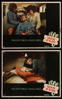 6p0827 THEATRE OF BLOOD 8 LCs 1973 great images of puppet master Vincent Price, Diana Rigg and Dors!