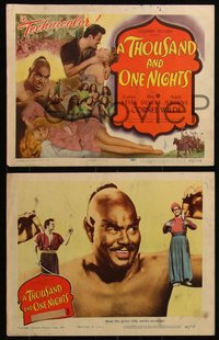 6p0828 THOUSAND & ONE NIGHTS 8 LCs 1945 Cornel Wilde, giant Rex Ingram reprising his role as the genie!