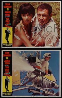 6p0836 YOU ONLY LIVE TWICE 8 LCs 1967 great images of Sean Connery as super-spy James Bond 007!