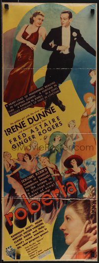 6r0267 ROBERTA insert 1935 Irene Dunne, dancing Fred Astaire & Ginger Rogers, great art, rare!