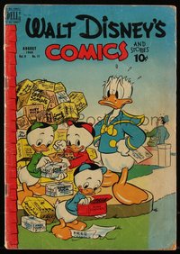 6s0561 WALT DISNEY COMICS & STORIES #107 comic book August 1949 Donald Duck & nephews w/free samples!