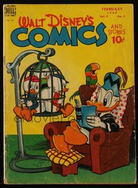 6s0555 WALT DISNEY COMICS & STORIES #101 comic book February 1949 Donald Duck puts nephews in cage!