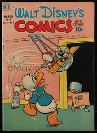 6s0556 WALT DISNEY COMICS & STORIES #102 comic book March 1949 Donald Duck & nephews play war games!