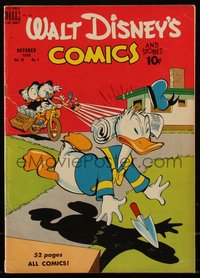6s0563 WALT DISNEY COMICS & STORIES #109 comic book October 1949 Donald Duck & nephews as paper boys!