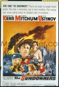 B045 SUNDOWNERS one-sheet movie poster '61 Deborah Kerr, Mitchum