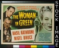 #9436 WOMAN IN GREEN Title Lobby Card '45 Sherlock Holmes