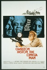 A901 OMEGA MAN one-sheet movie poster '71 Charlton Heston