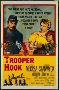 #8436 TROOPER HOOK 1sh '57 McCrea, Stanwyck