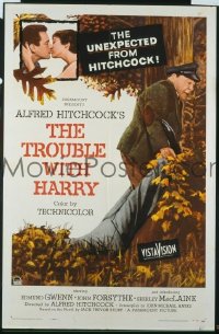 Q775 TROUBLE WITH HARRY one-sheet movie poster '55 Alfred Hitchcock