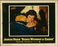 2057 REBEL WITHOUT A CAUSE lobby card #5 '55 Dean & Wood c/u!