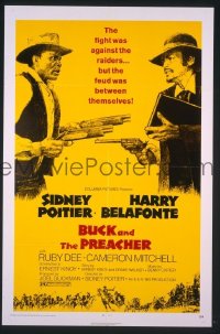 P300 BUCK & THE PREACHER one-sheet movie poster '74 Poitier