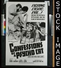 #7322 CONFESSIONS OF A PSYCHO CAT 1sh '68 sex 