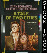 #162 TALE OF 2 CITIES English 1sh '56 Bogarde 