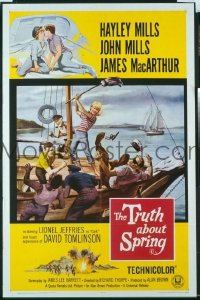 Q776 TRUTH ABOUT SPRING one-sheet movie poster '65 Hayley Mills