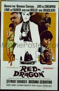 Q442 RED DRAGON one-sheet movie poster '67 Stewart Granger