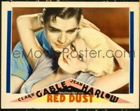 #147 RED DUST lobby card '32 super sexy Gable & Harlow close up!!